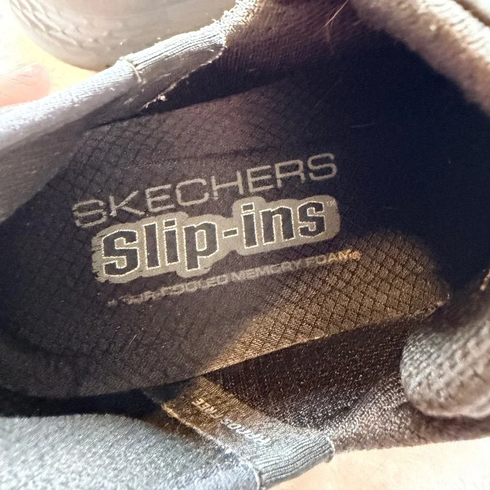 Skechers Slip-ins GoWalk 6 Black Mesh Walking Shoes 124836 BBK Womens 9
